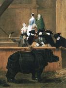 Pietro Longhi exhibition of a rhinoceros at venice oil painting reproduction